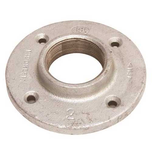 2 in. Galvanized Floor Flange Silver - pack of 9