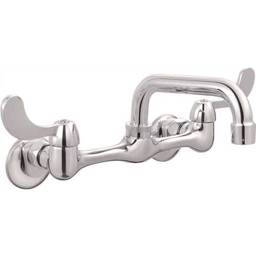 Bayview 2-Handle Wall-Mounted Kitchen Faucet in Chrome