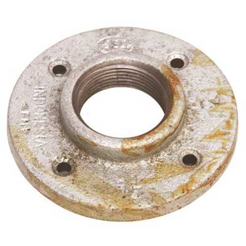 1/4 in. Galvanized Floor Flange Silver