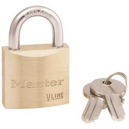 Master Lock Company 4130KA 243 1-1/8 in. W Masterlock Brass Padlock Keyed Alike