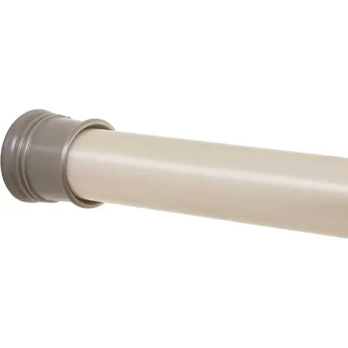 52 in. to 86 in. Adjustable Tension Shower Rod in Brushed Nickel