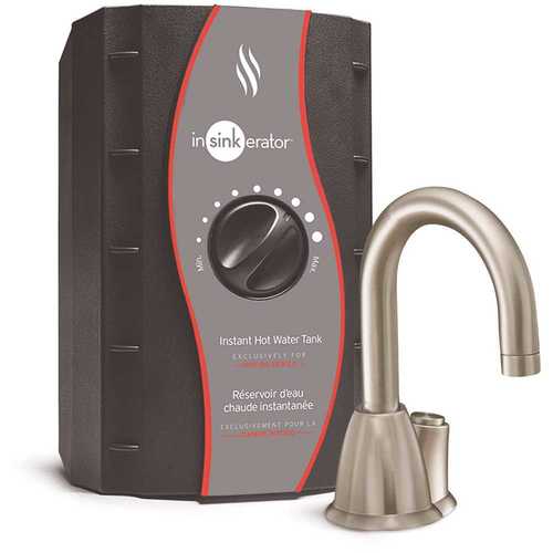 InSinkErator H-HOT100SN-SS Invite Single-Handle Instant Hot Water Dispenser System in Satin Nickel