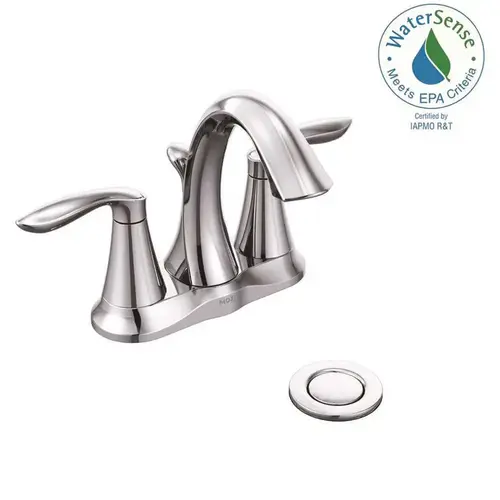 Eva 4 in. Centerset 2-Handle High-Arc Bathroom Faucet in Chrome