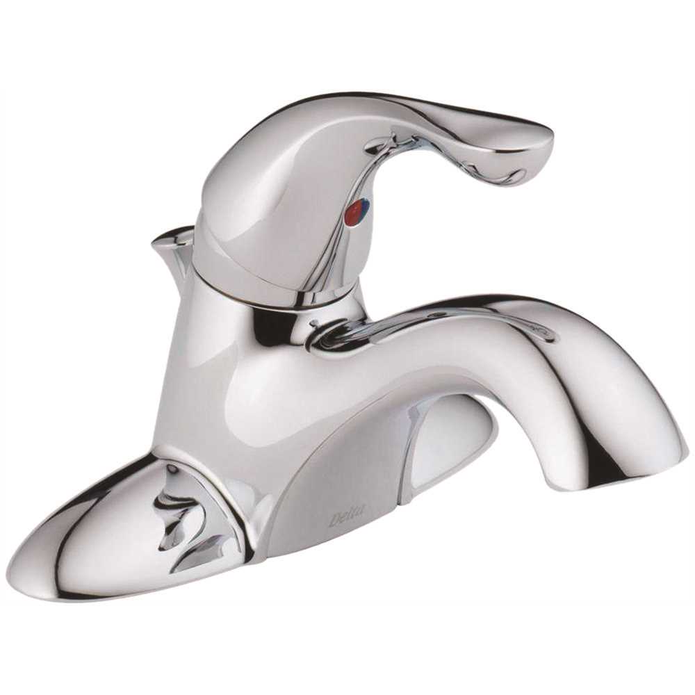 Delta 520-MPU-DST Classic 4 in. Centerset Single-Handle Bathroom Faucet with Metal Drain Assembly in Chrome