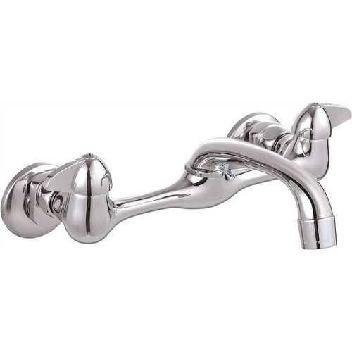 Bayview 2-Handle Wall-Mounted Kitchen Faucet in Chrome