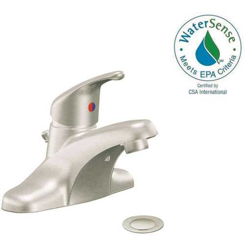Cornerstone 4 in. Centerset Single-Handle Bathroom Faucet in Brushed Nickel