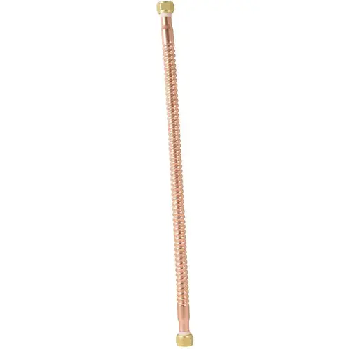 3/4 in. FIP x 3/4 in. FIP x 12 in. Copper Water Heater Connector Bronze/Copper Metallic