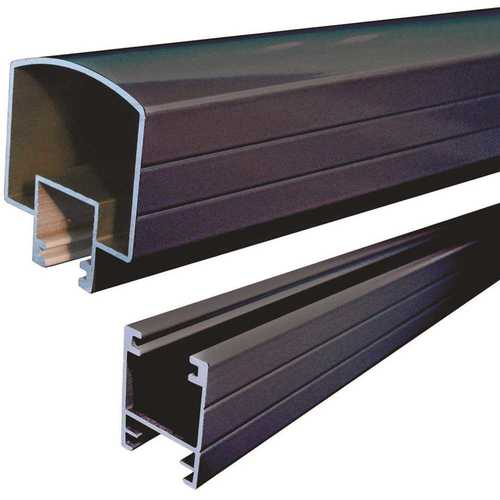 Peak Aluminum Railing 50101 4 ft. Black Aluminum Hand and Base Rail