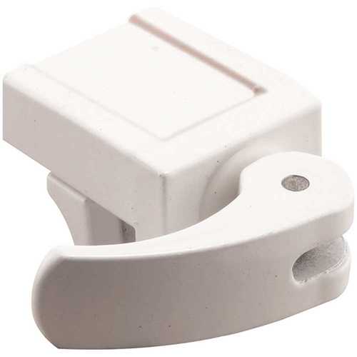 White Vinyl Die Cast Window Sash Lock - Pair