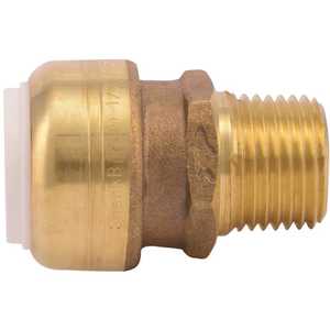 SharkBite UIP120 1/2 in. Brass Push-to-Connect PVC IPS x 1/2 in. Male Pipe Thread Adapter