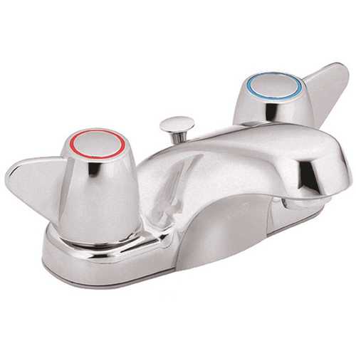 Cornerstone 4 in. Centerset 2-Handle Bathroom Faucet with Pop-Up Assembly in Chrome