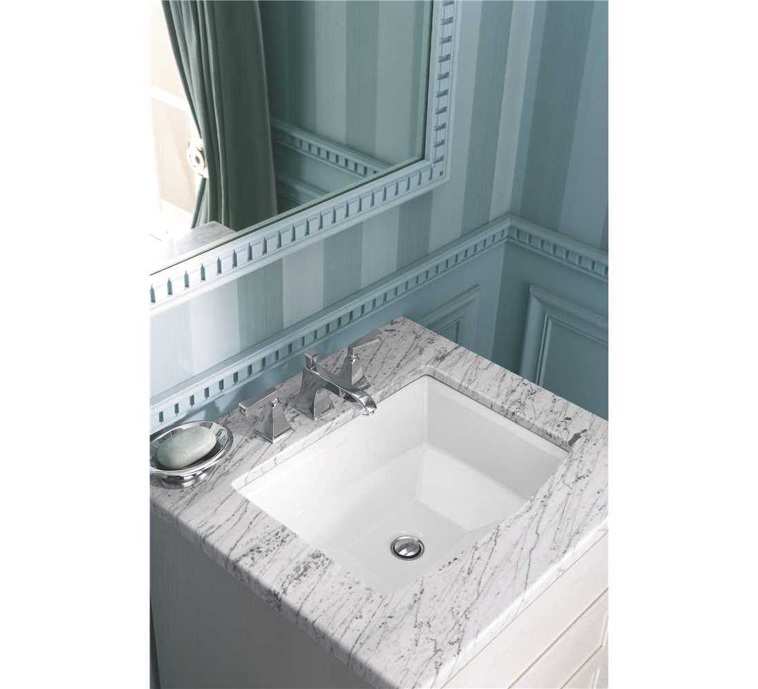 Kohler K 2355 0 Archer Vitreous China Undermount Bathroom Sink In White With Overflow Drain