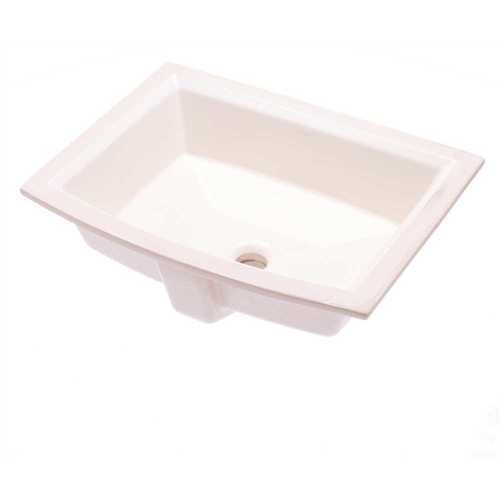Archer Vitreous China Undermount Bathroom Sink with in Biscuit with Overflow Drain