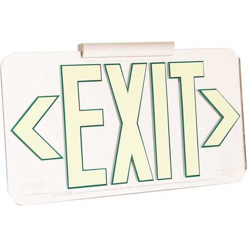 LumAware MIR-GR-FM-FC-T Patented UL Mirror Lucite Photoluminescent UL924 Emergency Exit Sign Mounting Kit Included with LED Light Compliant