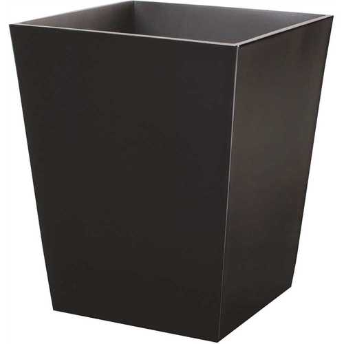 Spa 6 Qt. Resin Wastebasket in Black Glossy Pack of 3