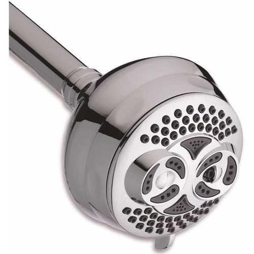 8-Spray 3.5 in. Single Wall Mount Fixed Shower Head in Chrome