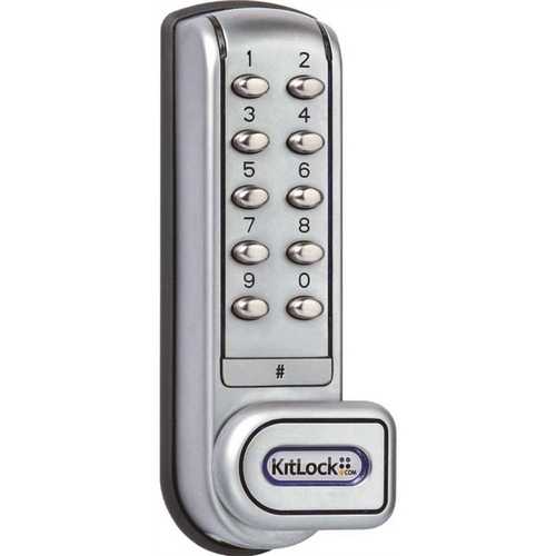 KitLock 1 in. Silver Grey Electronic Keypad Cabinet Lock