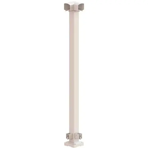 2 in. x 2 in. x 42 in. White Aluminum Corner Post