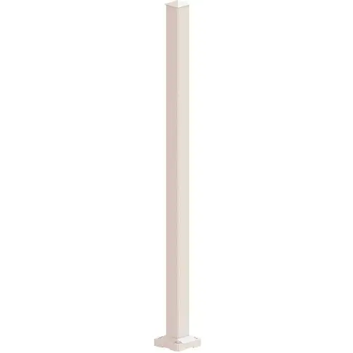 2 in. x 2 in. x 42 in. White Aluminum Stair Post