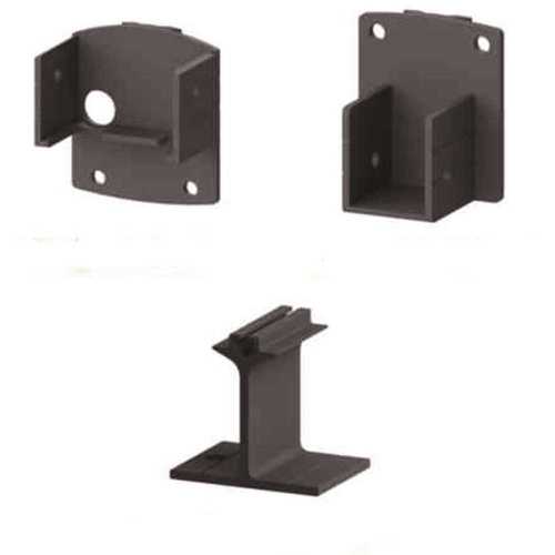 AquatinePLUS 2 in. x 3 in. x 5 in. Black Aluminum Pool Fence Picket Bracket Kit