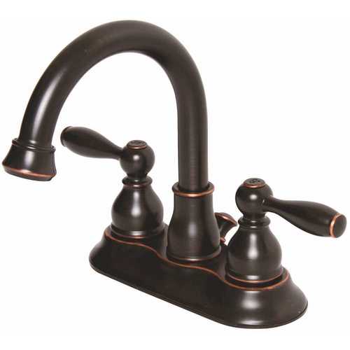 Premier 3583689 Muir 4 in. Centerset 2-Handle High-Arc Bathroom Faucet in Oil Rubbed Bronze