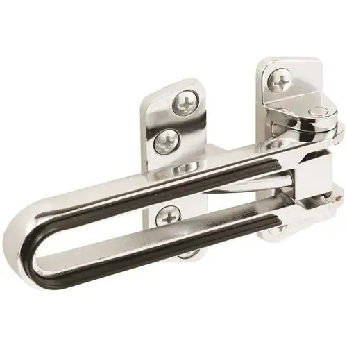 4-3/16 in. Chrome Swing Lock Door Latch with Rubber Bumper