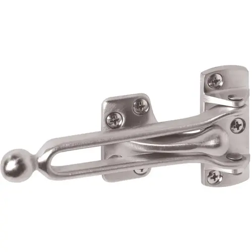 4-7/8 in. Satin Nickel Swing Bar Lock Door Latch with Edge Guard