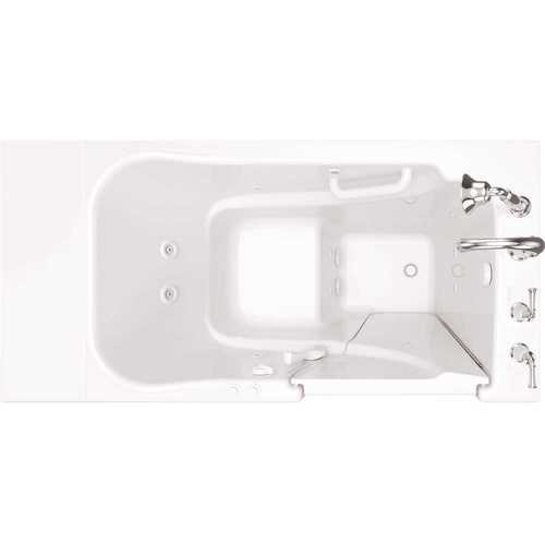 Gelcoat Value Series 52 in. Rectangular Drop-in Whirlpool Bathtub in White