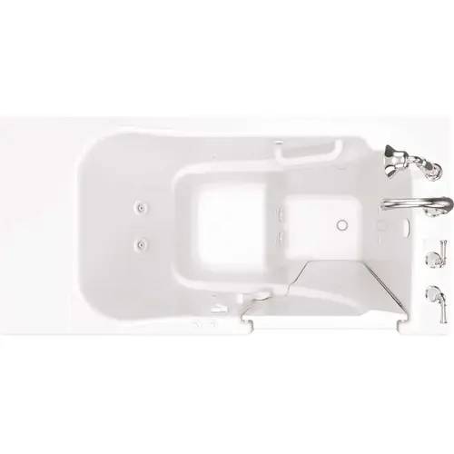 Gelcoat Value Series 52 in. Rectangular Drop-in Whirlpool Bathtub in White