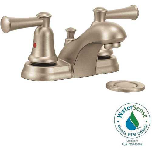 Capstone 4 in. Centerset 2-Handle Bathroom Faucet in Brushed Nickel