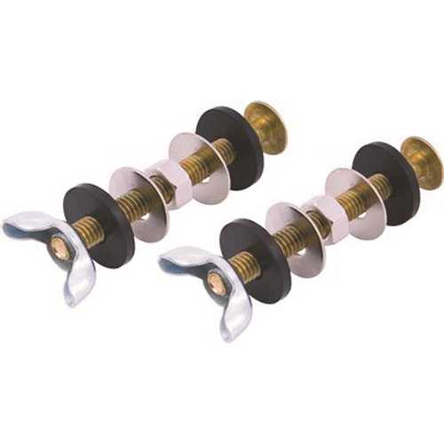 5/16 in. x 3-1/8 in. Tank to Bowl Bolt Brass Pack of 2