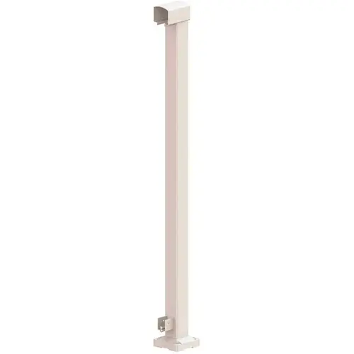 2 in. x 2 in. x 42 in. White Aluminum End Post 2 in. x 2 in. x 42 in. White Aluminum End Post
