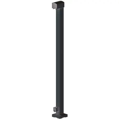 Peak Aluminum Railing 50001 Aluminum Railing 2 in. x 2 in. x 42 in. Black Aluminum End Post