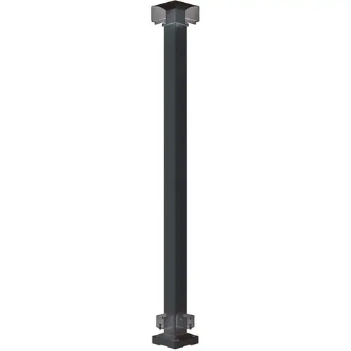 Aluminum Railing 2 in. x 2 in. x 42 in. Black Aluminum Corner Post Aluminum Railing 2 in. x 2 in. x 42 in. Black Aluminum Corner Post