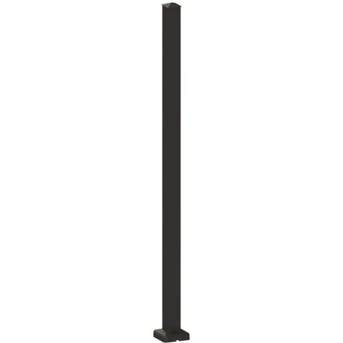 Aquatine 2 in. x 2 in. x 4.18 ft. Black Aluminum Hard Surface Pool Fence Post Aquatine 2 in. x 2 in. x 4.18 ft. Black Aluminum Hard Surface Pool Fence Post