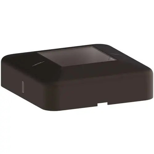 PEAK 56981 Aquatine 4.16 in. x 4.16 in. x 1.35 in. Black Aluminum Pool Fence Post Cap Base Cover