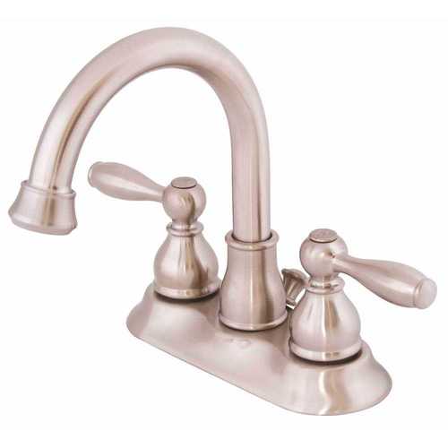 Muir 4 in. Centerset 2-Handle High-Arc Bathroom Faucet in Brushed Nickel