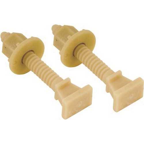 5/16 in. x 2-1/2 in. Plumb Perfect Closet Bolts White Pack of 2