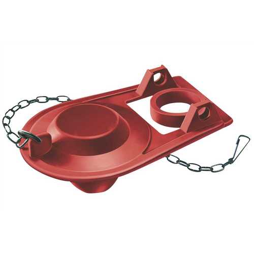 Plus 2 in. Ball Toilet Tank Flapper Red