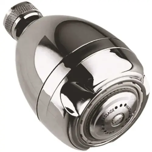 3-Spray 2.7 in. Single Wall Mount Fixed Adjustable Shower Head in Chrome