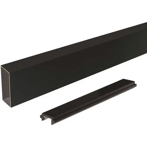 6 ft. Black Aluminum Wide Picket and Spacer