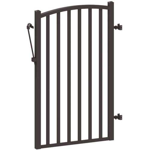 AquatinePLUS 3 ft. x 4 ft. Black Aluminum Yard Fence Gate