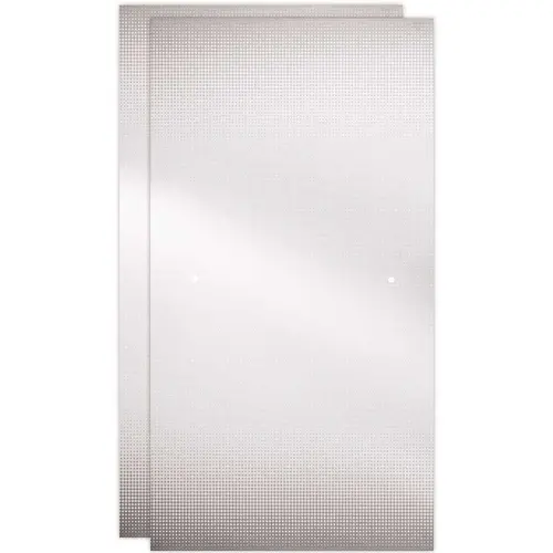 29-1/32 in. x 67-3/4 in. x 1/4 in. Frameless Sliding Shower Door Glass Panels in Droplet ( for 50-60 in. Doors) Clear