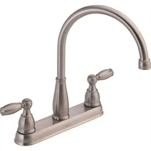 Foundations 2-Handle Standard Kitchen Faucet in Stainless