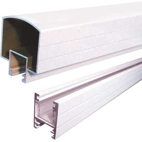 Peak Aluminum Railing 50110 Aluminum Railing 6 ft. White Aluminum Hand and Base Rail