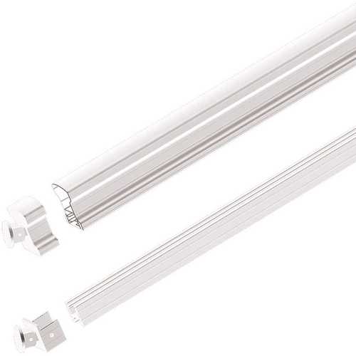 White 6 ft. Aluminum Stair Hand and Base Rail Kit