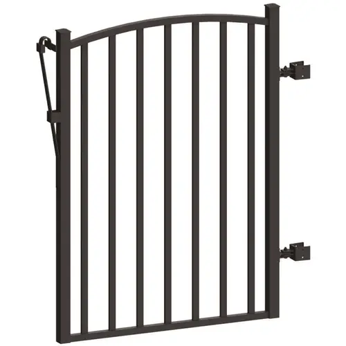 Aquatine 3 ft. x 4 ft. Black Aluminum Fence Yard Gate