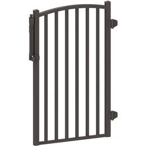 PEAK AquatinePLUS 3 ft. x 4 ft. Black Aluminum Yard Fence Gate
