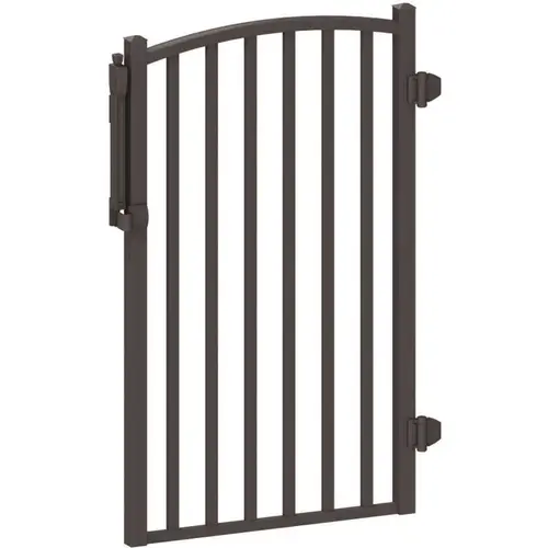 AquatinePLUS 3 ft. x 4 ft. Black Aluminum Fence Pool Gate