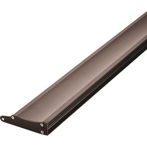 27 in. to 36 in. Semi-Frameless Contemporary Pivot Shower Door Track Assembly Kit in Bronze
